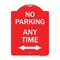 Signmission No Parking Anytime W/ Bidirectional Arrow, Red & White Aluminum Sign, 18" x 24", RW-1824-23777 A-DES-RW-1824-23777 - alternate 1